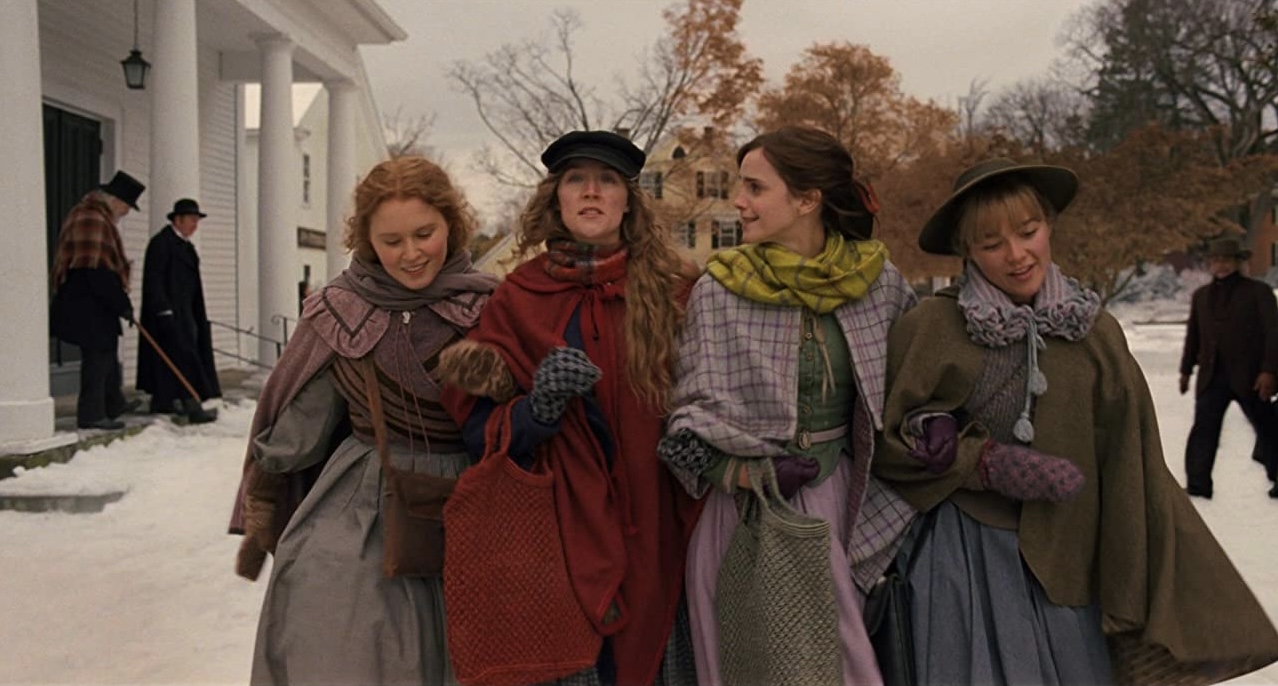 Beth, Jo, Meg e Amy, respectivamente, em Adoráveis Mulheres (2020)