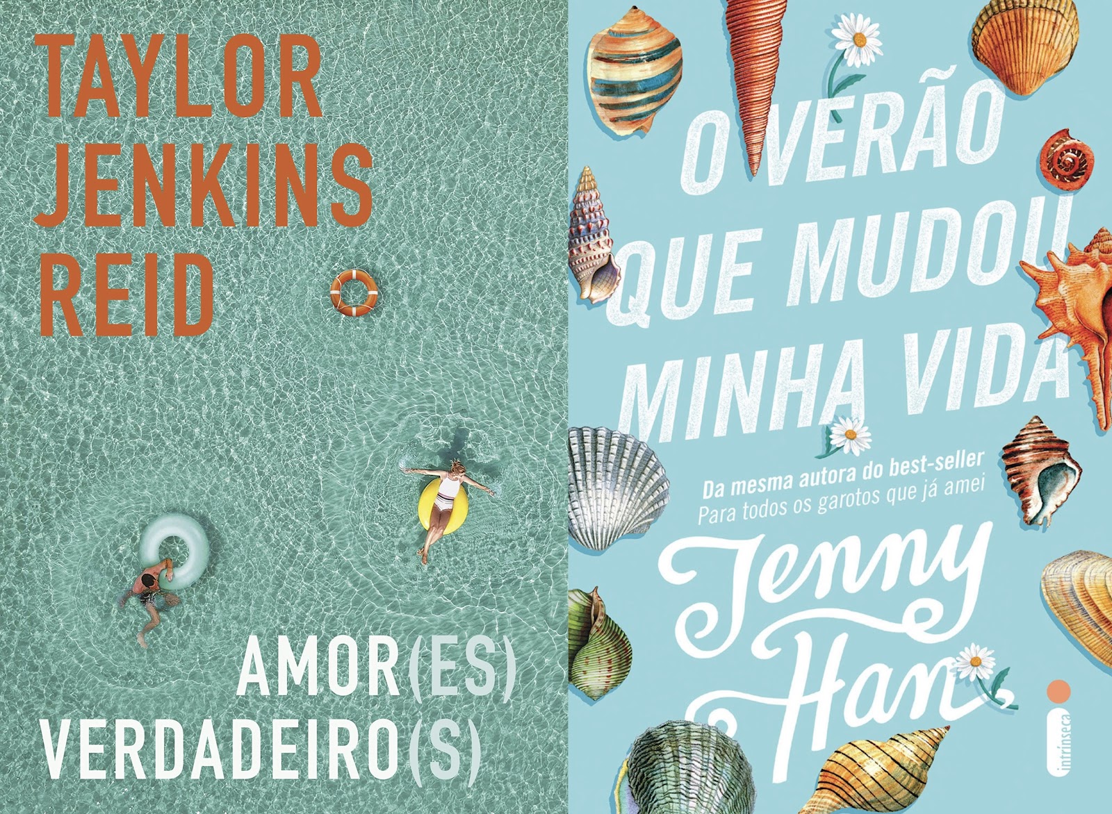 Capas dos livros Amor(es) Verdadeiro(s), por Taylor Jenkins Reid, e O Verão Que Mudou Minha Vida, por Jenny Han