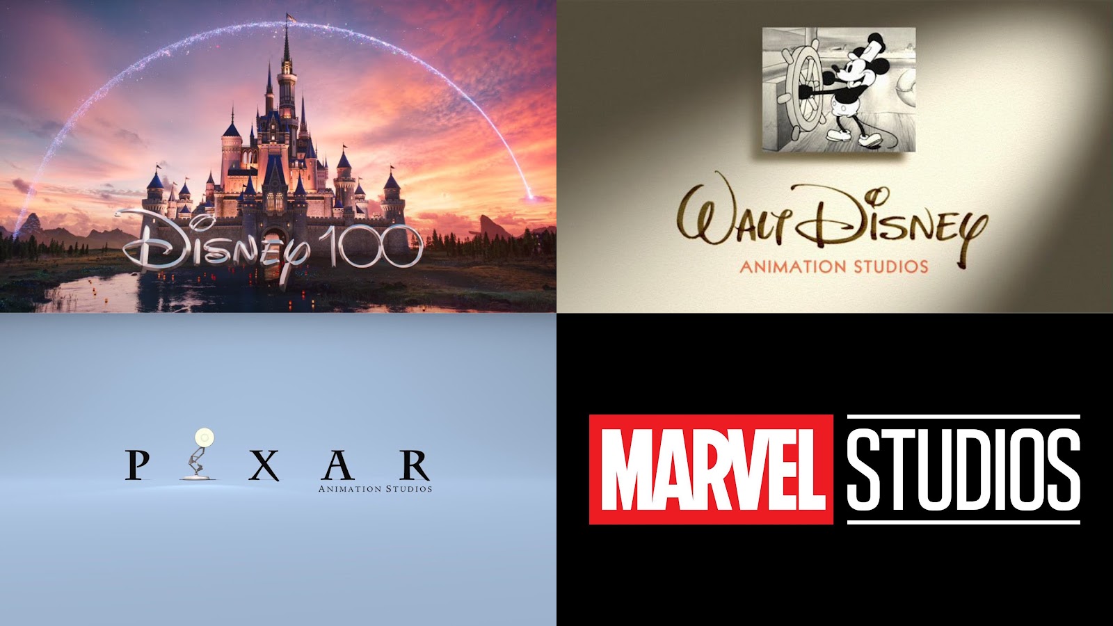 Disney Animation, Pixar e Marvel Studios.