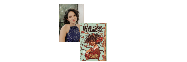 Foto da autora Fernanda Castro e seu livro