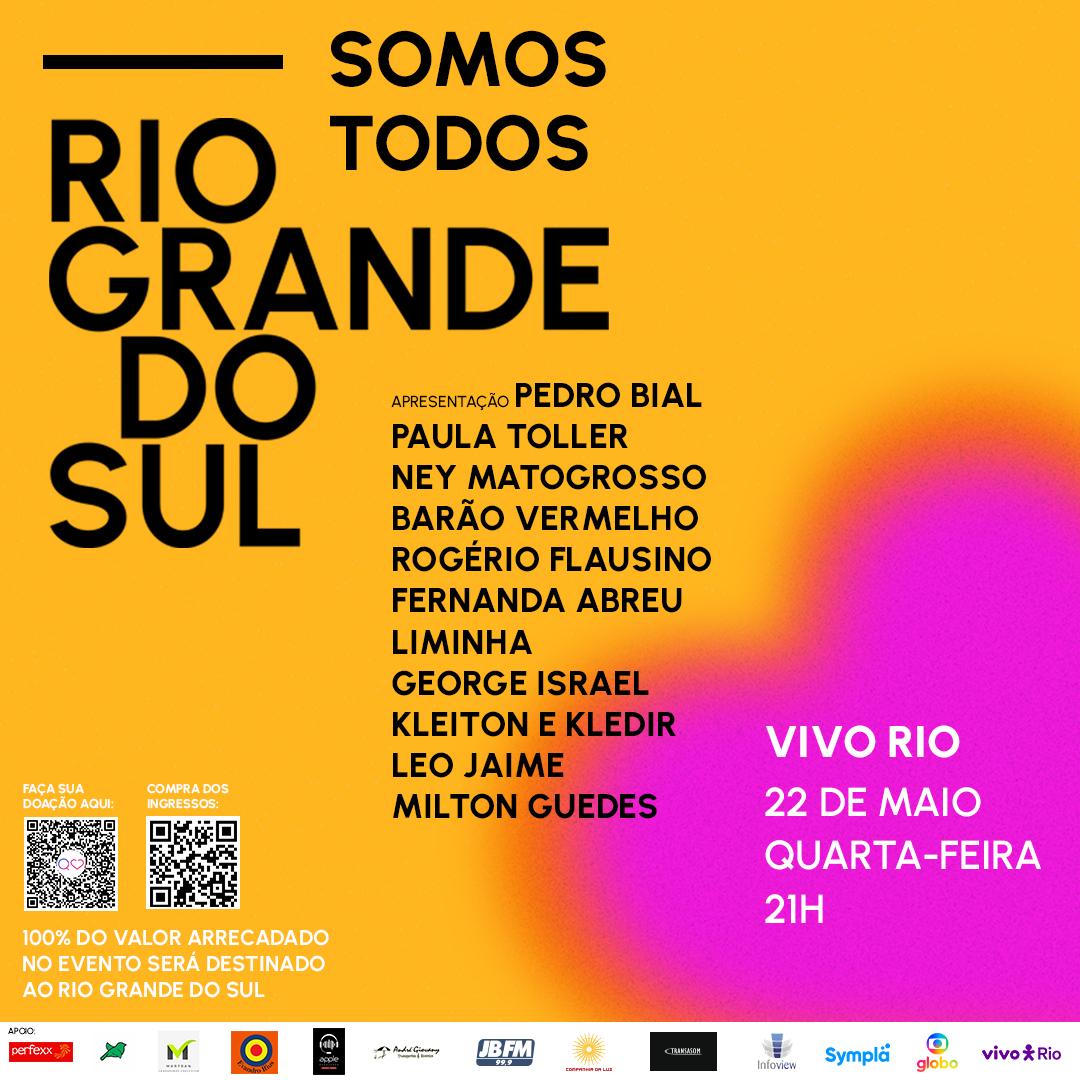 Banner do evento Somos Todos Rio Grande do Sul.
