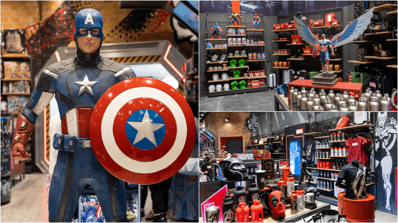 Imagens da Marvel Store em Campinas.