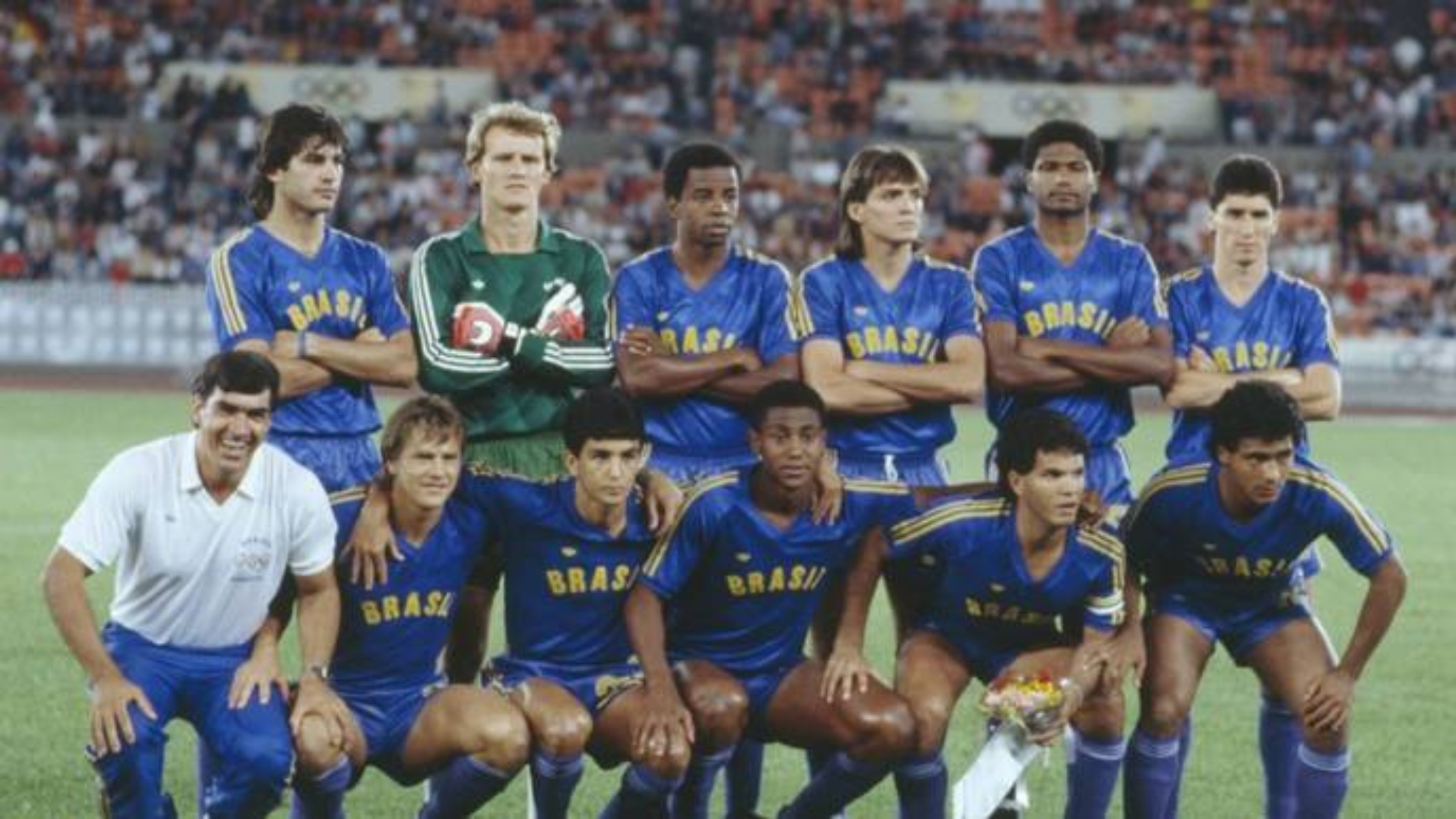 Uniforme da seleção olímpica de futebol em Seoul 1988.