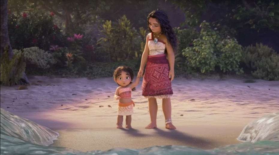 Imagem da personagem Moana com a irmã