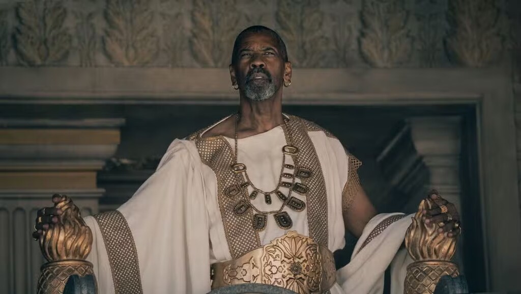 denzel washington em gladiador ii, um dos esnobados pelo oscar 2025