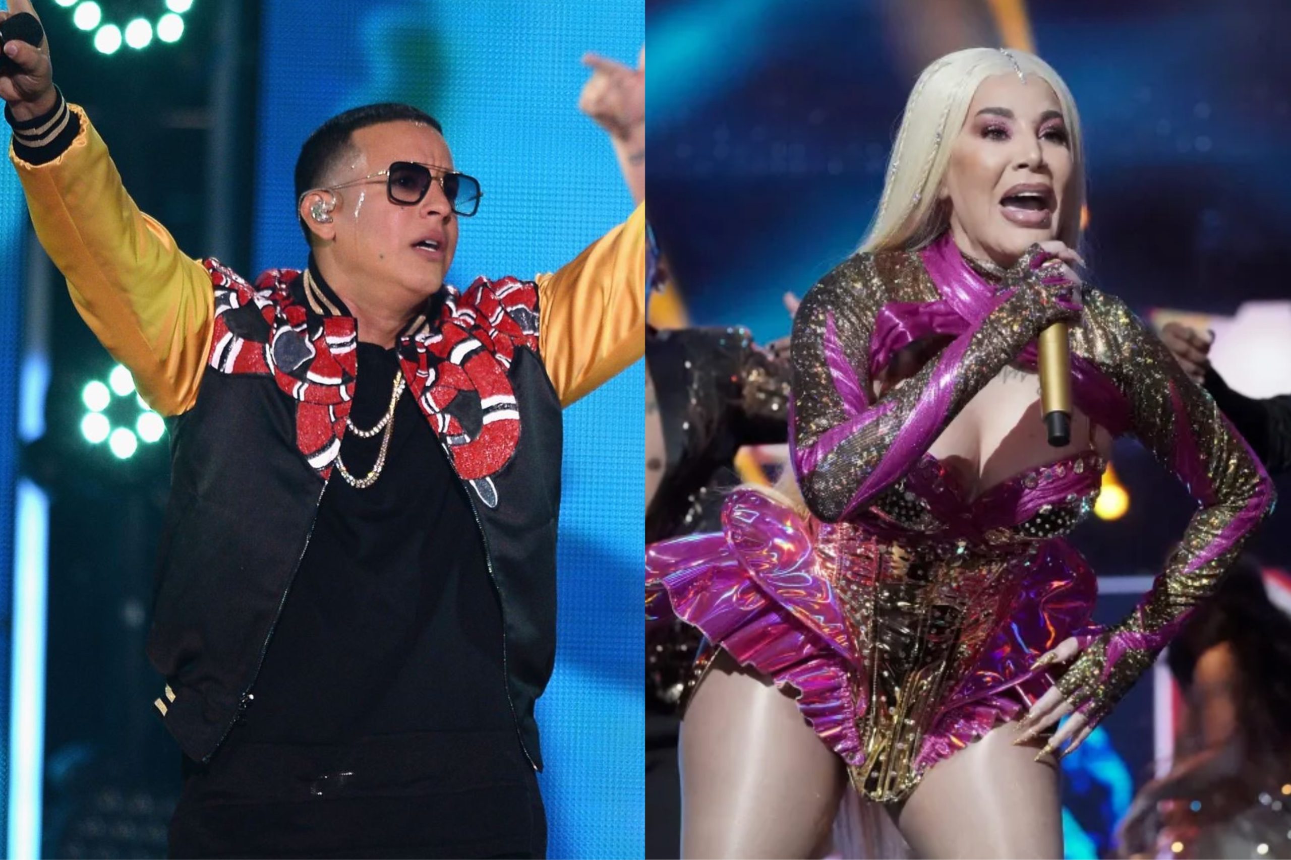 Daddy Yankee e Ivy Queen, grandes artistas do reggaeton.