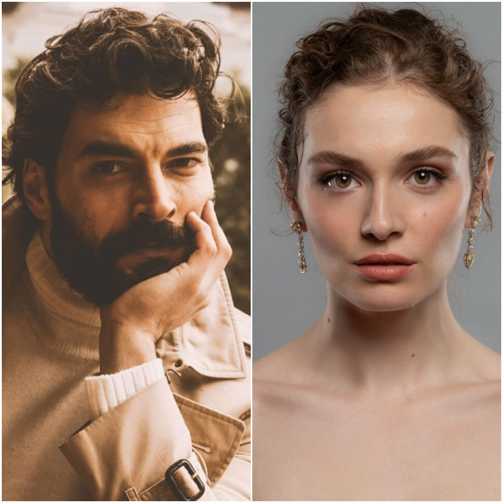 Foto de Akın Akınözü e Serra Arıtürk.