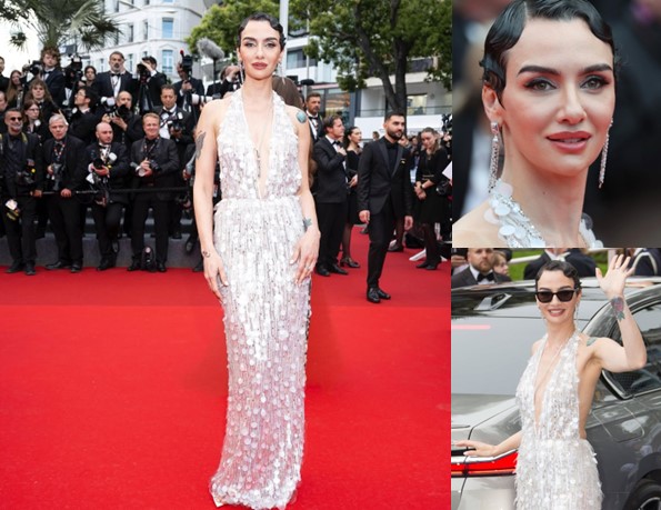 Foto de Birce Akalay no festival de cinema francês.