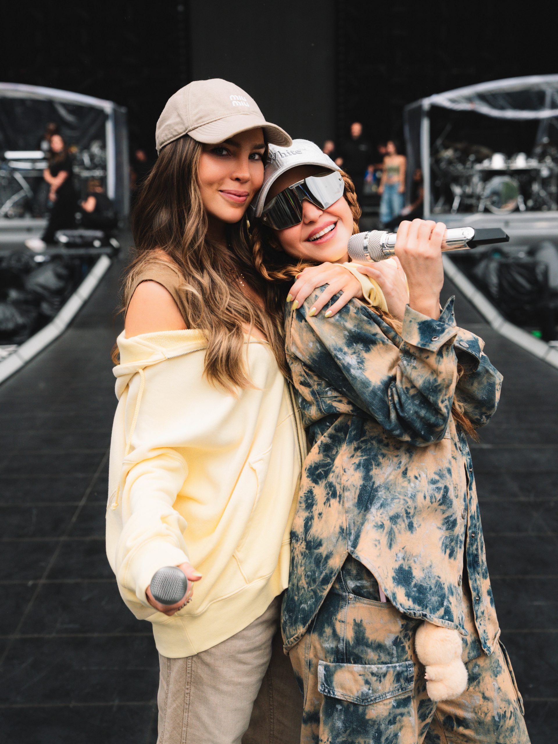 Cantoras durante o ensaio