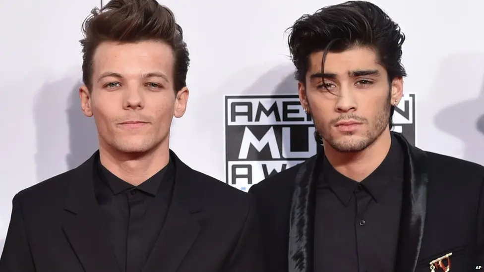 Louis Tomlinsoj e Zayn Malik na época do One Direction