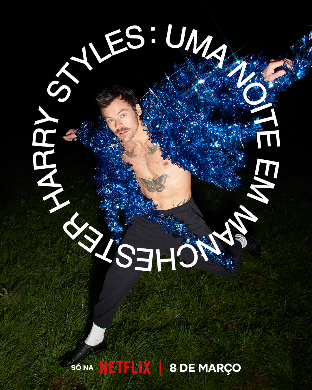 Capa do especial Uma Noite em Manchester, show de Harry Styles, para a Netflix