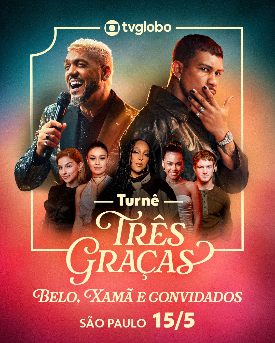 Pôster de divulgação Turnê Três Graças