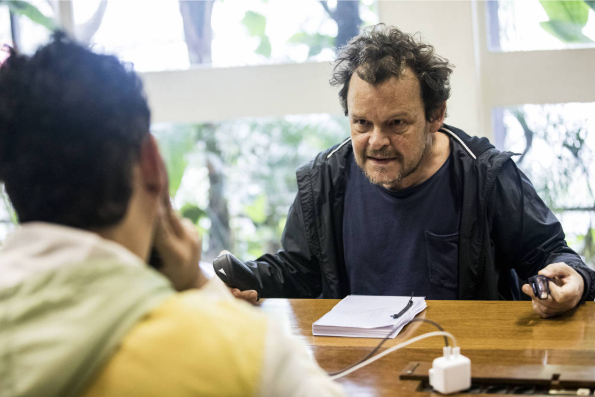 Matheus Nachtergaele caracterizado como Cenoura.