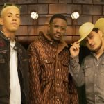 Mc Dom Juan, Dj Zullu e Biu do Piseiro posando para foto de lançamento