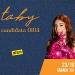 Taby retorna neste sábado com show Candidata 0104