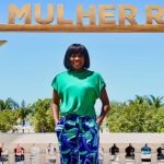 Viola Davis divulga o longa A Mulher Rei no Brasil