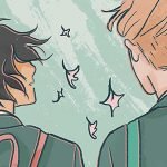 Capa do primeiro livro da série de quadrinhos Heartstopper, escrita por Alice Oseman