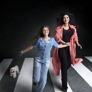 Laura Pausini com a filha Paola Carta Pausini