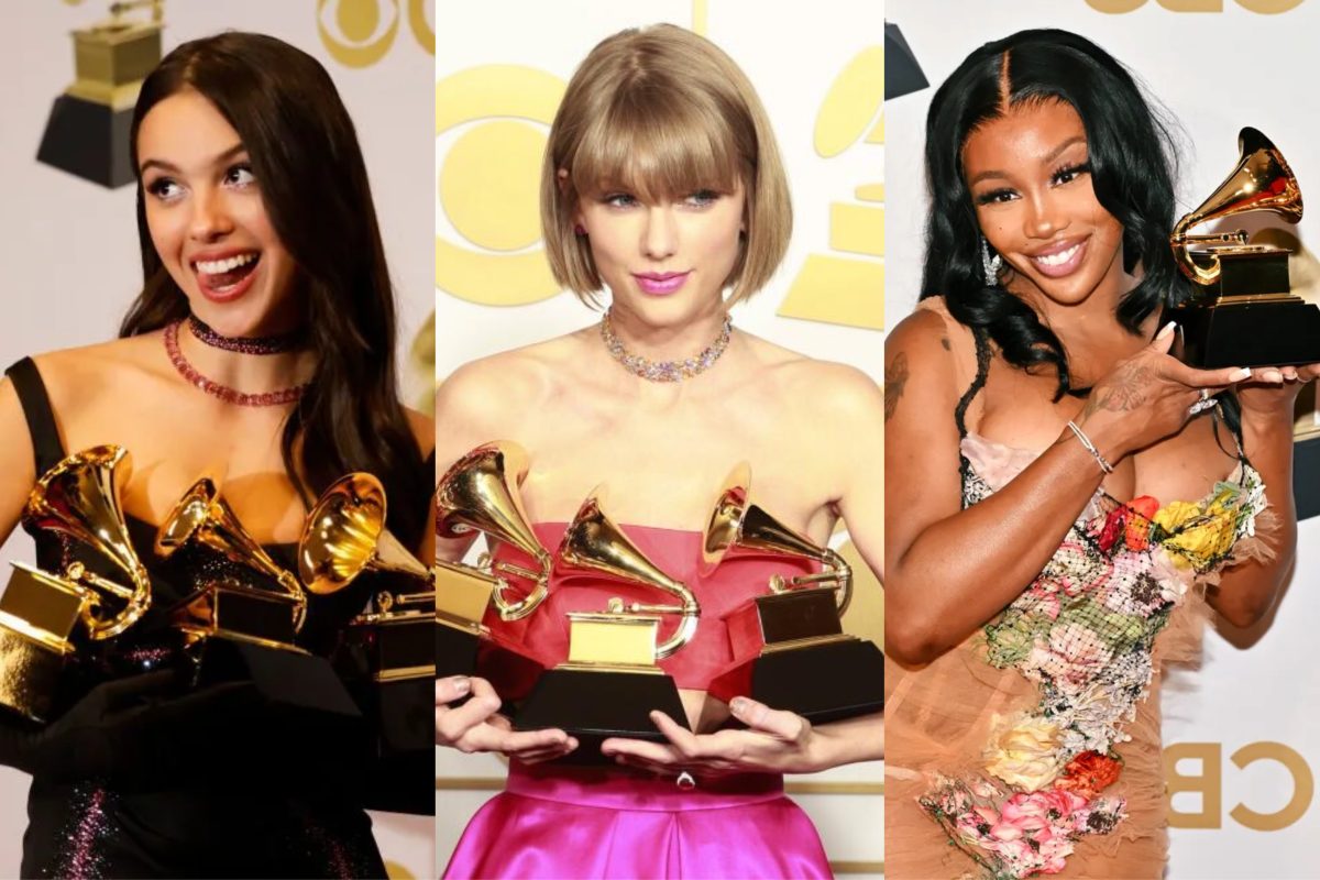 Olivia Rodrigo, Taylor Swift e SZA, indicadas ao Grammy 2024.