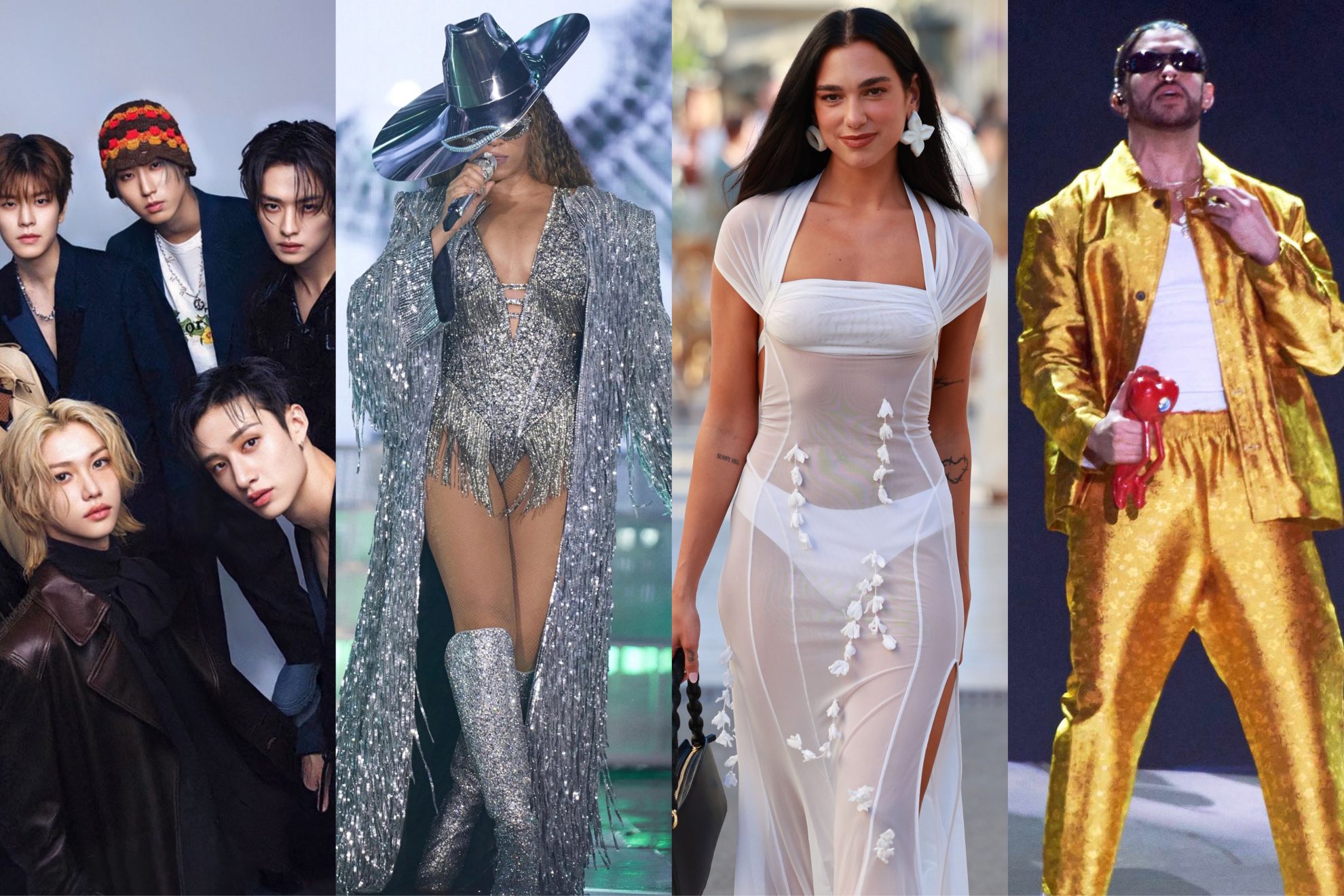 Stray Kids, Beyoncé, Dua Lipa e Bad Bunny, artistas mais estilosos de 2024, segundo a Rolling Stone.