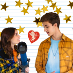 Colagem com os personagens do filme Morando com o Crush.