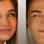 Giulia Benite e Vitor Figueiredo no cartaz de Morando com o Crush.