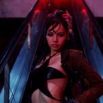 Lisa no clipe de Rockstar.