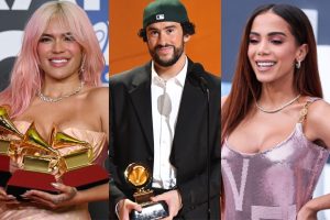 Karol G, Bad Bunny e Anitta, artistas indicados ao Grammy Latino 2024.