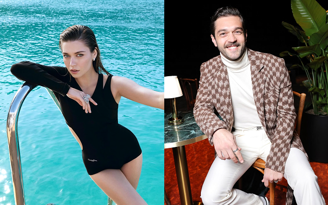 Foto de Afra Saraçoğlu e Furkan Andıç.