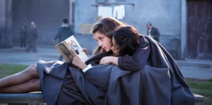 Lenu e Lina crianças em A Amiga Genial