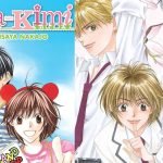 Capas de dois volumes do mangá shoujo Hana-kimi, publicados nos EUA, em uma versão 3 em 2.