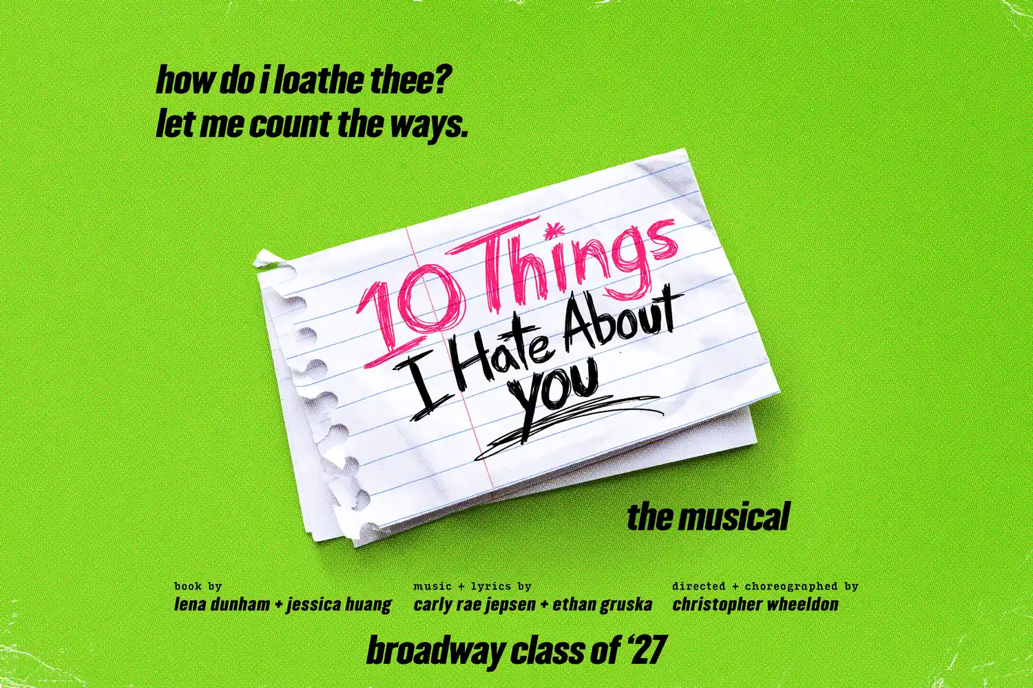 Postêr oficial do musical de 10 Coisas que Eu Odeio em Você