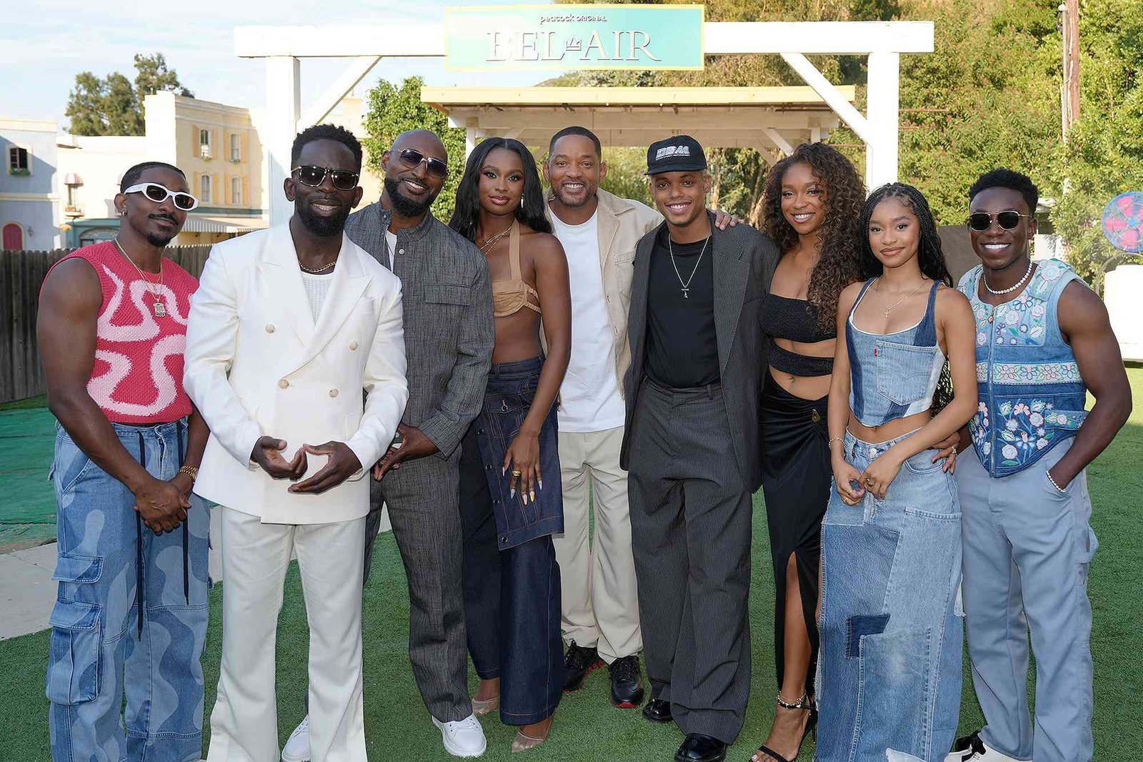 Elenco da série Bel-Air e Will Smith.