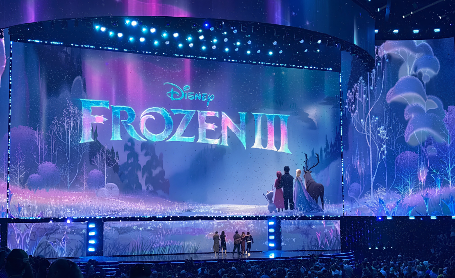Palco da divulgação do filme Frozen 3