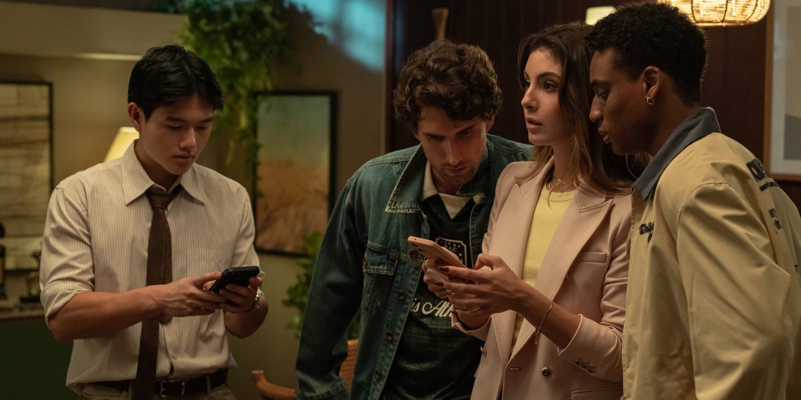 HABEAS CORPUS. Nicolas Lee as Kim, Felipe Ricca as Bernardo, Luiza Gabus as Raquel, Pedro Roza as Lima in Habeas Corpus. Cr. Rafael Barion/Netflix © 2026