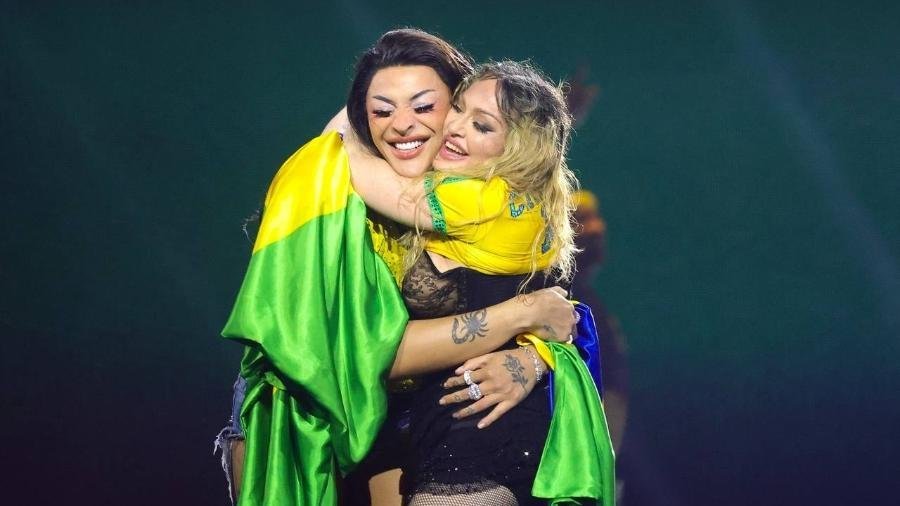 Encontro de Pabllo e Madonna no show "Todo Mundo no Rio"